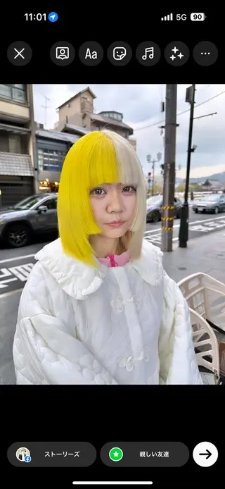 ミディアム カラー Selenehair 三条本店のヘアスタイル