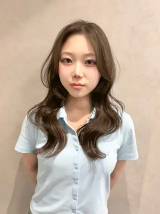 ロング カラー ヘアアレンジ fumika🎀 韓国ヘアのヘアスタイル