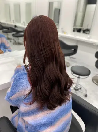 セミロング カラー ヘアアレンジ ダブルカラー特化💖 韓国ヘア💖りくのヘアスタイル