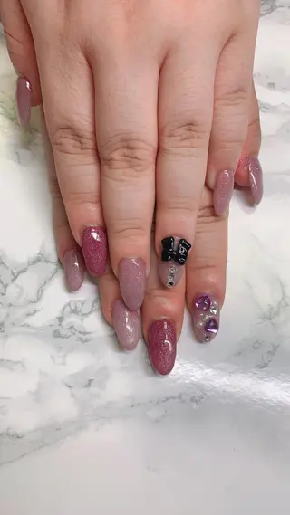 ネイル はな💎ネイル ワンホン、長さ出しのネイルデザイン