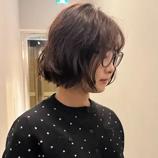 ミディアム カラー パーマ 🌿レイヤーボブ/パ ーマ🌿 木梨健太のヘアスタイル