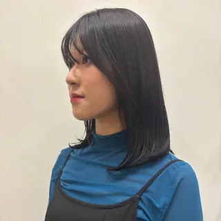 ミディアム カラー rion🪽 /wカラー・縮毛矯正のヘアスタイル