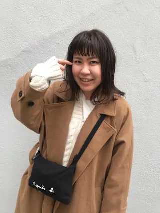 ミディアム さの あやねのヘアスタイル