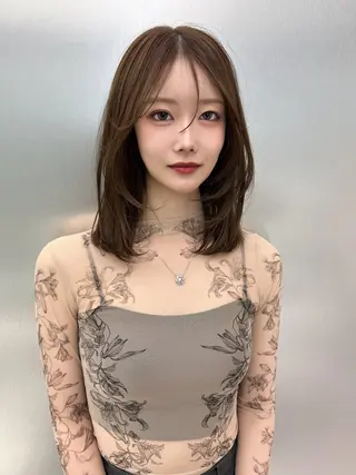 ミディアム 心斎橋ヘアカラー 海外ﾚｲﾔｰ/マリナのヘアスタイル