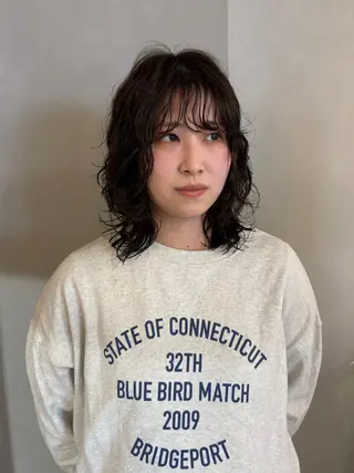 セミロング パーマ/ボブ,ロング ヤマシタミウ🌀のヘアスタイル