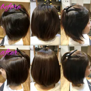 ミディアム カラー パーマ ブリーチ縮毛矯正/ デサキ ショウヘイのヘアスタイル