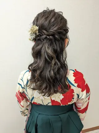 セミロング ヘアアレンジ bright所属・miku ヘアセット/着付けのヘアスタイル