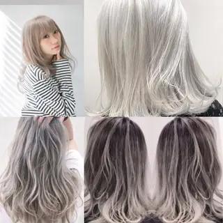 セミロング カラー パーマ ヘアアレンジ メンズ ❤️可愛いハイトーン を造る❤️AKIRAのヘアスタイル