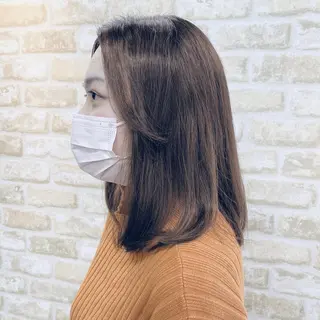 セミロング カラー 英斗 ひでとのヘアスタイル