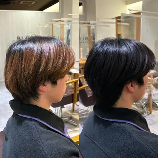 カラー メンズ 水野 杏香のヘアスタイル