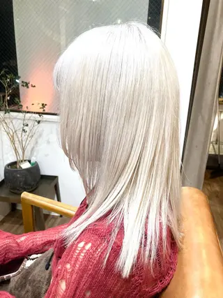 セミロング カラー HUES（ヒューズ）所属・無料カットモデル✂️ 城下竜二のヘアスタイル