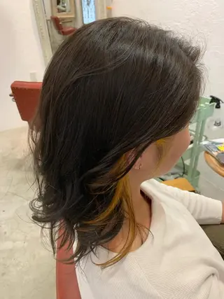 セミロング カラー fio マナミのヘアスタイル