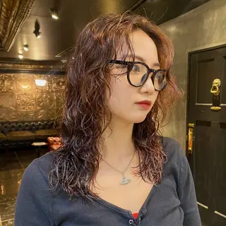 ロング パーマ 暖色レイヤー 🥀REIRIのヘアスタイル