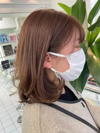 ミディアム カラー パーマ ヘアアレンジ HEADS  ex所属・HEADS ex市川 ママ美容師ARISAのヘアスタイル