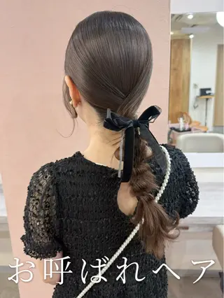セミロング ヘアアレンジ 韓国風パーマ/ヘア セット/店長みづきのヘアスタイル