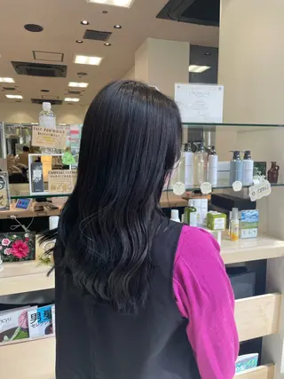 ロング カラー クロスパーマ/うる艶 カラー/Kurumiのヘアスタイル