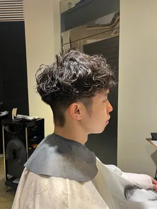 パーマ メンズ えんぐちとも／透明感 カラー／博多ボブのヘアスタイル