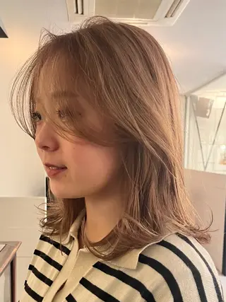 ミディアム カラー ブリーチなし/透明感 /ショート/大世のヘアスタイル