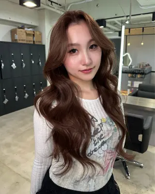 ロング カラー 艶カラー♡クール トレンドヘア♡アユミのヘアスタイル