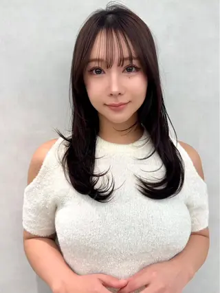 ロング カラー パーマ ヘアアレンジ ✨レイヤー/ 透明感カラー✨冨永剛のヘアスタイル