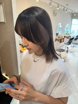 ミディアム カラー コイデ リュウセイのヘアスタイル