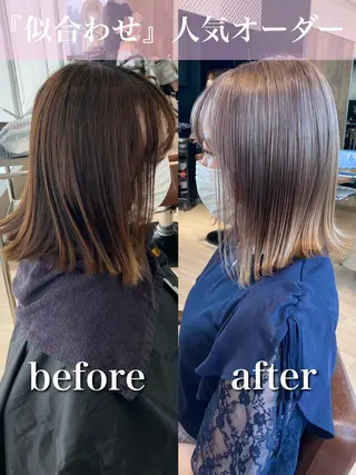 ミディアム 【1日2名様限定】 AFLOAT白川雄副のヘアスタイル