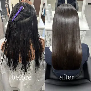 ロング ulu by dot.所属・かがみはやと 髪質改善/縮毛矯正のヘアスタイル