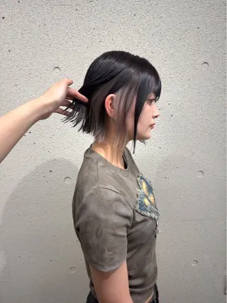 ミディアム カラー 透明感ダブルカラー/ 諸岡ひばりのヘアスタイル