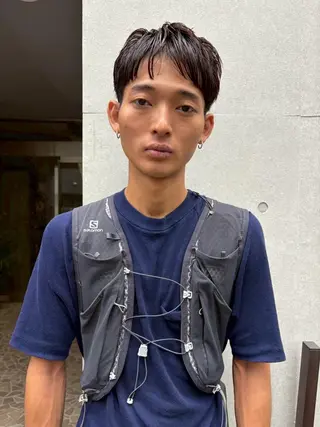 ショート メンズ パーマ カラー CEINE loqのヘアスタイル