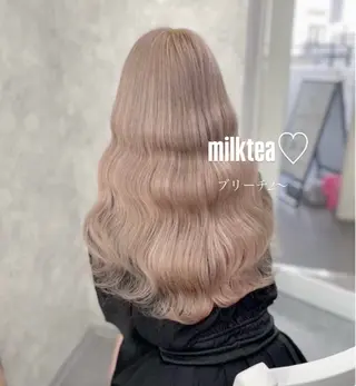 カラー ミルクティー/透明感 カラー🎀YURIAのヘアスタイル