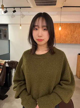 ミディアム 暖色/パーマ 🌼クニトウメイのヘアスタイル