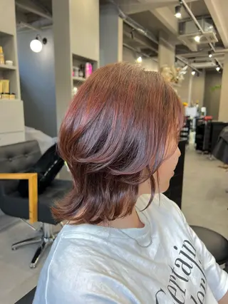 ミディアム カラー a keikaのヘアスタイル