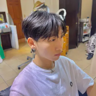 ショート パーマ メンズ すげ さやかのヘアスタイル