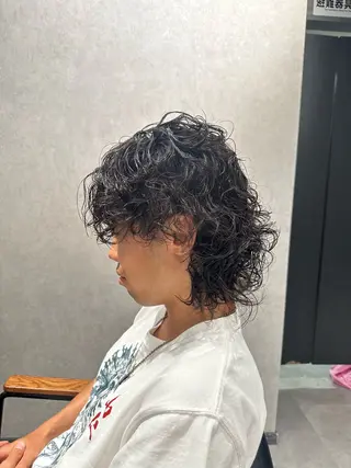 ミディアム パーマ ヘアアレンジ メンズ NEXT NEO所属・メンズヘア静岡 ✂︎Ryuheiのヘアスタイル