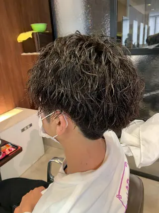 ショート メンズ メンズパーマ/難波/ 心斎橋　室園亮佑のヘアスタイル