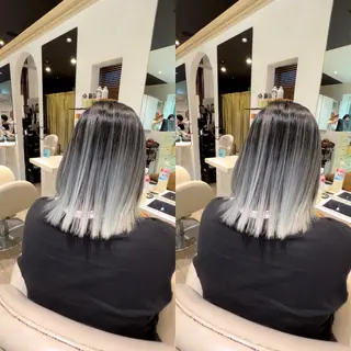 ミディアム カラー hair &eye LAWE.店長のヘアスタイル