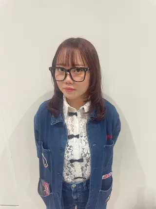 セミロング 髪質改善✨艶カラー 🎀moka🎀のヘアスタイル