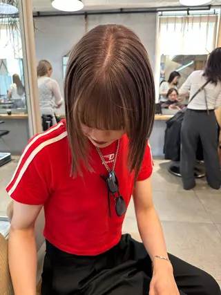 ショート カラー REINA☁️透明感 カラー/ぷつっと♡のヘアスタイル