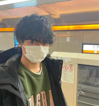 パーマ メンズ 銀座／骨格診断／ ハイトーン／三井遥叶のヘアスタイル