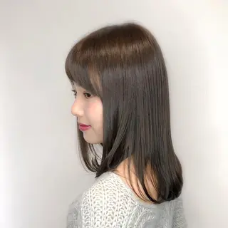 セミロング 髪質改善🌈縮毛矯正 荻原　達矢のヘアスタイル