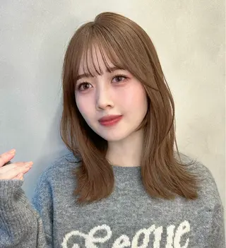 セミロング 巻ける縮毛矯正/ボブ 小顔カット大和田拓夢のヘアスタイル