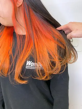 セミロング カラー カラー特化型美容師 保住のヘアスタイル