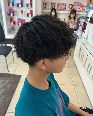 ショート パーマ メンズ 韓国風メンズ/毛流れ ヘアなら須田龍世のヘアスタイル