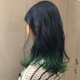 セミロング カラー 古屋 花織のヘアスタイル