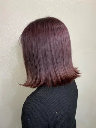 ミディアム カラー 髪質改善ストレート髪 質改善カラー特化中崎のヘアスタイル