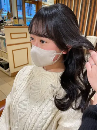 セミロング カラー 清水　ちひろ ✄トップスタイリストのヘアスタイル