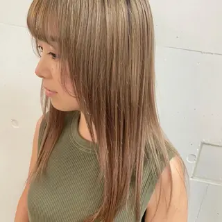 セミロング カラー ハイトーン/ ボブ 中村麟のヘアスタイル