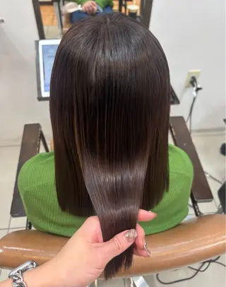 ミディアム カラー 頭皮×髪質改善 透明感カラー💎中村のヘアスタイル
