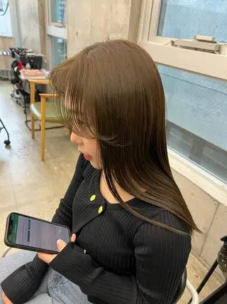 セミロング カラー ボブ/パーマ 🐕🦺Nagiのヘアスタイル