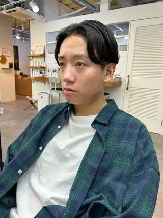 パーマ メンズ yumeka🩶ボブ 暖色/透け感カラーのヘアスタイル